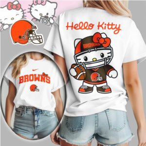Hello Kitty Cleveland Browns Game Day Cute NFL Fan Apparel T Shirt Hello Kitty Cleveland Browns Game Day Cute NFL Fan Apparel T Shirt