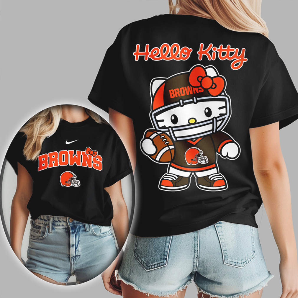 Hello Kitty Cleveland Browns Game Day Cute NFL Fan Apparel T Shirt Hello Kitty Cleveland Browns Game Day Cute NFL Fan Apparel T Shirt