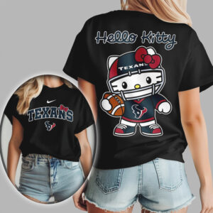 Hello Kitty Houston Texans 's Football Cute NFL Fan Gear T Shirt