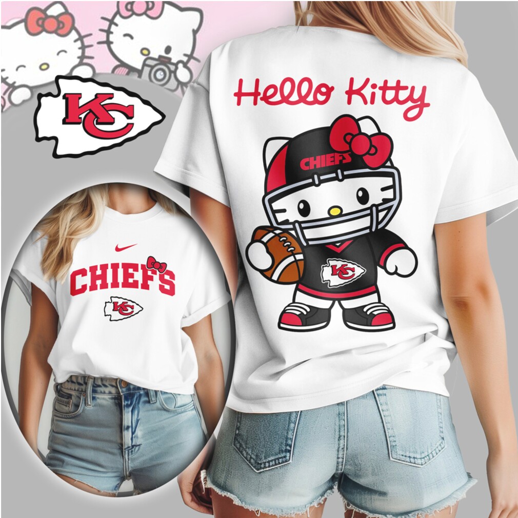 Hello Kitty Kansas City Chiefs 's Football Cute NFL Fan Gear T Shirt Hello Kitty Kansas City Chiefs 's Football Cute NFL Fan Gear T Shirt