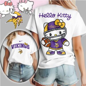 Hello Kitty Minnesota Vikings Football Fan NFL Football T Shirt Hello Kitty Minnesota Vikings Football Fan NFL Football T Shirt