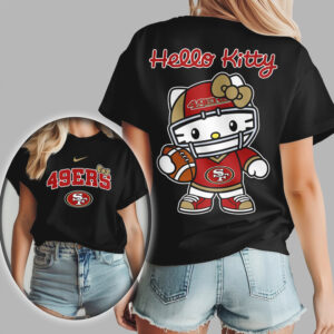 Hello Kitty San Francisco 49ers Game Day Cute NFL Fan T Shirt