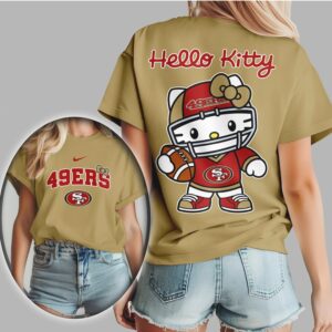 Hello Kitty San Francisco 49ers Game Day Cute NFL Fan T Shirt