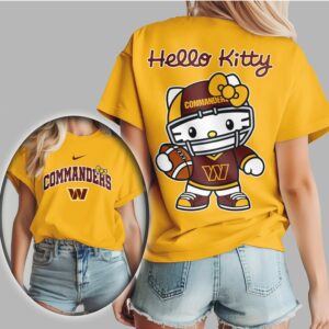 Hello Kitty Washington Commanders Football Fan Apparel NFL T Shirt