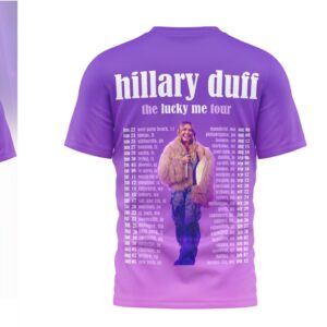 Hilary Duff The Lucky Me World Tour 2026 Purple Concert Shirt
