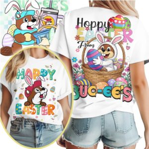 Hoppy Easter From Buc ee’s Retro 90s Style Cute Beaver Holiday Graphic Tee Hoppy Easter From Buc ee’s Retro 90s Style Cute Beaver Holiday Graphic Tee