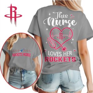 Houston Rockets Nurse Heart Stethoscope Graphic Basketball Fan Healthcare Professional Support Gear Shirt