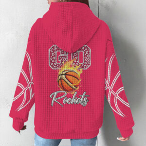 Houston Rockets Red Textured Waffle Hoodie Retro NBA Team Graphic Streetwear Hoodie Houston Rockets Red Textured Waffle Hoodie Retro NBA Team Graphic Streetwear Hoodie