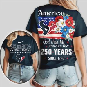 Houston Texans America 250 Years Since 1776 Patriotic Independence Day Shirt