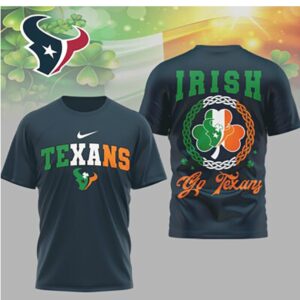 Houston Texans Irish St. Patrick’s Day Lucky Shamrock NFL Game Day T Shirt Houston Texans Irish St. Patrick’s Day Lucky Shamrock NFL Game Day T Shirt