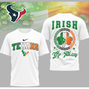 Houston Texans Irish St. Patrick's Day Lucky Shamrock NFL Game Day T Shirt