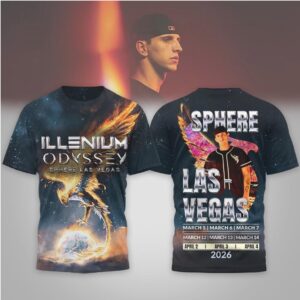 Illenium Odyssey Sphere Las Vegas 2026 Concert Merchandise Galaxy Phoenix Graphic Hoodie Illenium Odyssey Sphere Las Vegas 2026 Concert Merchandise Galaxy Phoenix Graphic Hoodie