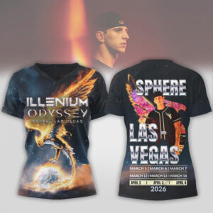 Illenium Odyssey Sphere Las Vegas 2026 Concert Merchandise Galaxy Phoenix Graphic Hoodie