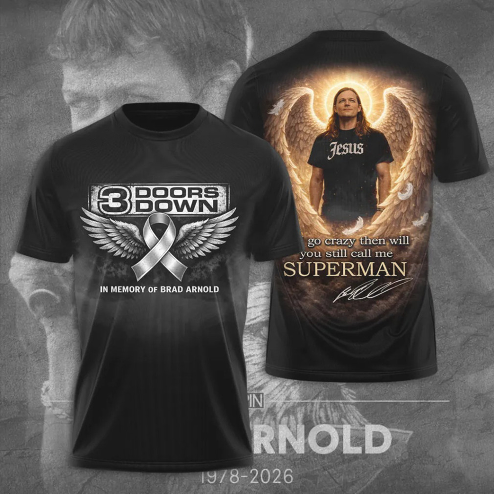 In Memory Of Brad Arnold 3 Doors Down Superman Winged Graphic Hoodie In Memory Of Brad Arnold 3 Doors Down Superman Winged Graphic Hoodie