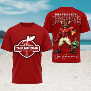 Indiana Hoosiers 2026 Peach Bowl Champions College Football Red Fan Sport Shirt