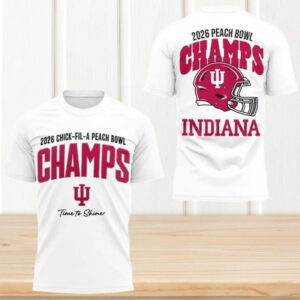 Indiana Hoosiers 2026 Peach Bowl Champs Football Sport Shirt Indiana Hoosiers 2026 Peach Bowl Champs Football Sport Shirt