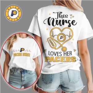 Indiana Pacers Nurse Heart Stethoscope Graphic Tee Basketball Fan Nursing Professional Gift Shirt