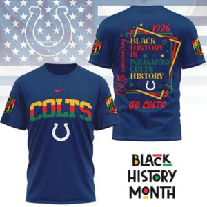 Indianapolis Colts Black History Month 1926 Anniversary NFL Fan T Shirt