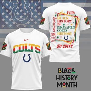 Indianapolis Colts Black History Month 1926 Anniversary NFL Fan T Shirt