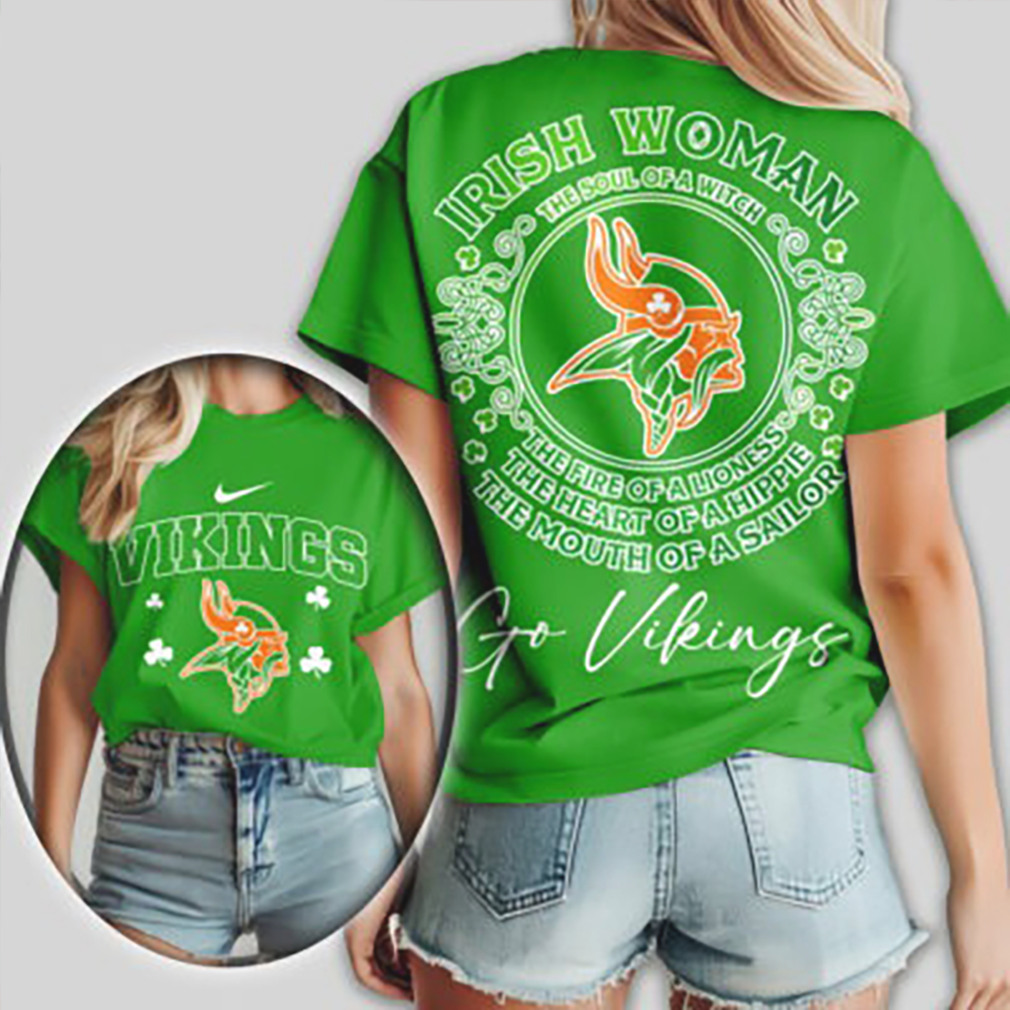 Irish Woman Vikings Soul Of A Witch Game Day T Shirt Irish Woman Vikings Soul Of A Witch Game Day T Shirt
