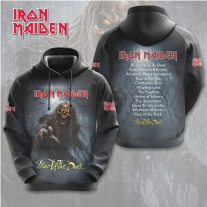 Iron Maiden Fear Of The Dark Vintage Rock Band Graphic Hoodie Iron Maiden Fear Of The Dark Vintage Rock Band Graphic Hoodie