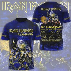 Iron Maiden Live After Death 40th Anniversary World Tour Graphic T Shirt