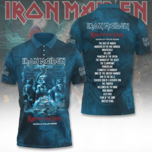 Iron Maiden Run For Your Lives 2026 World Tour Egyptian Eddie Blue Collection Shirt