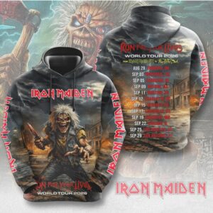 Iron Maiden Run For Your Lives World Tour 2026 Vintage Fan Hoodie