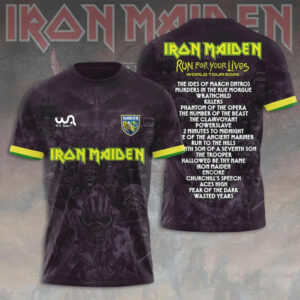 Iron Maiden Run For Your Lives World Tour 2026 Vintage Graphic Hoodie