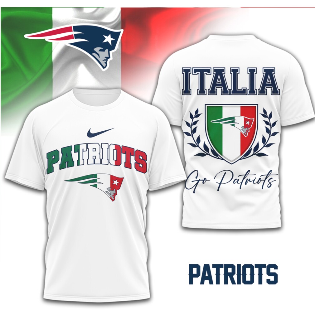 Italia New England Patriots Italian Heritage Pride Flag Graphic For Fans T Shirt Italia New England Patriots Italian Heritage Pride Flag Graphic For Fans T Shirt