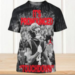 It’s Pronounced Touchdown Football Bold Red Text Fan Shirt It’s Pronounced Touchdown Football Bold Red Text Fan Shirt
