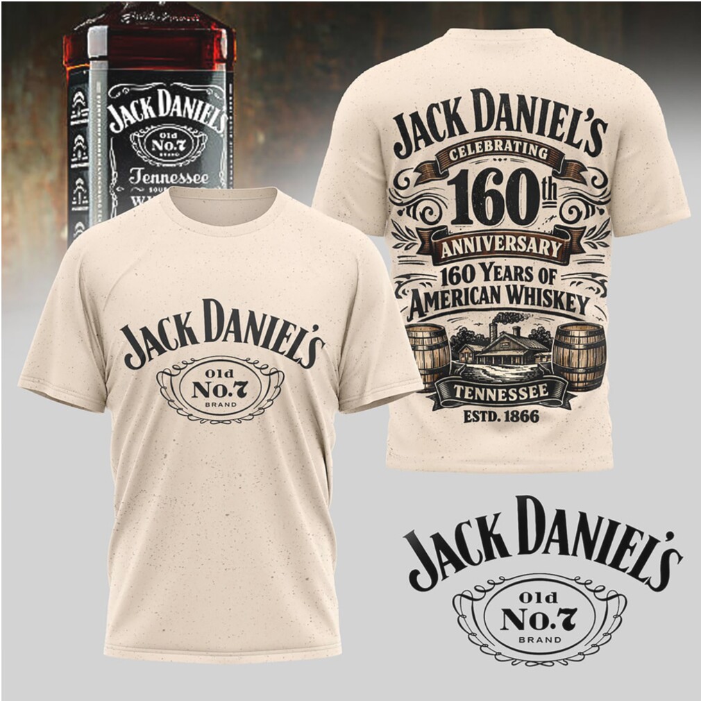 Jack Daniel’s 160th Anniversary 160 Years Of American Whiskey Vintage T Shirt Jack Daniel’s 160th Anniversary 160 Years Of American Whiskey Vintage T Shirt