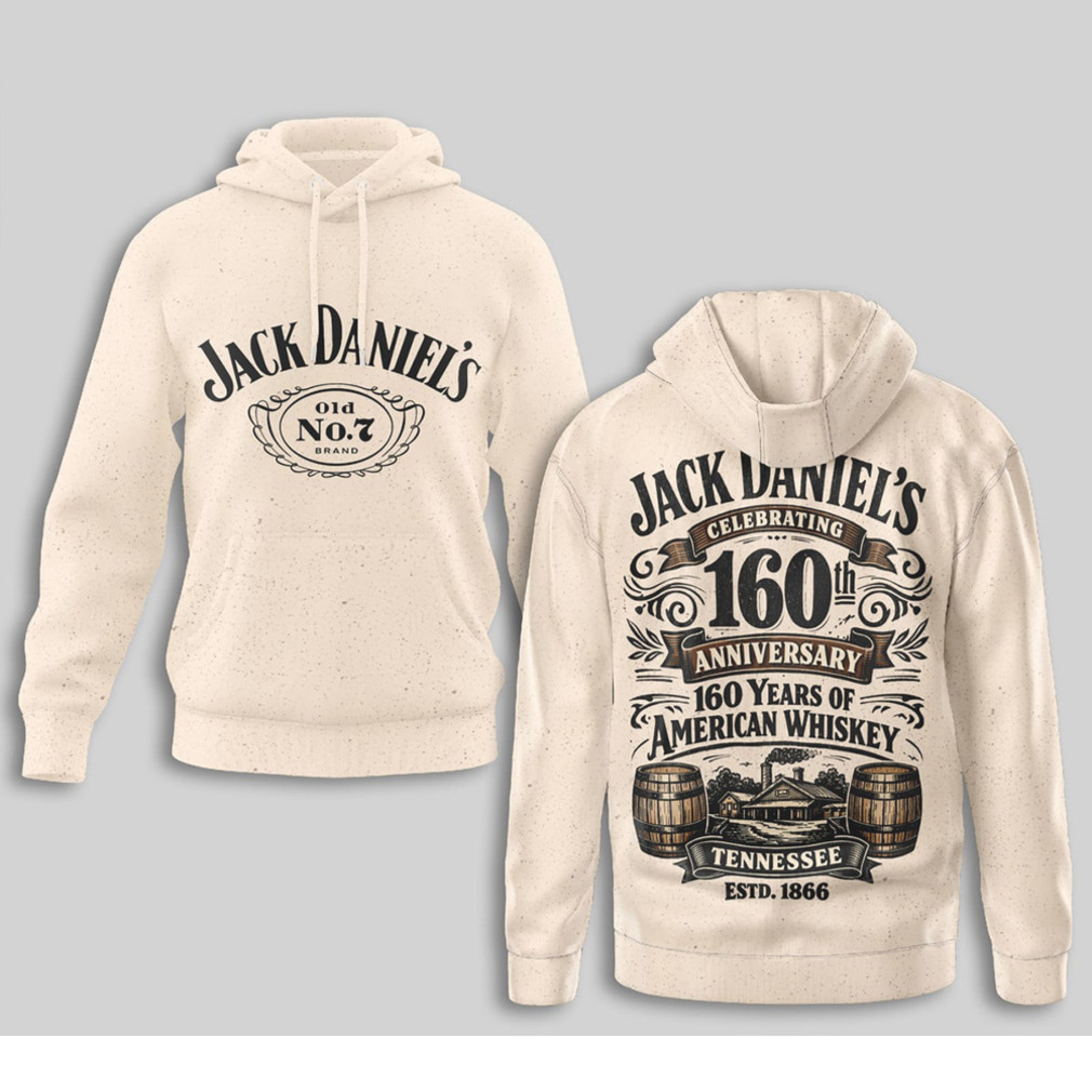 Jack Daniel’s 160th Anniversary American Whiskey Vintage Cream Graphic T Shirt Jack Daniel’s 160th Anniversary American Whiskey Vintage Cream Graphic T Shirt