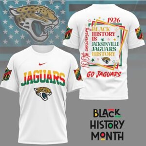 Jacksonville Jaguars Black History Month 1926 Anniversary NFL Team T Shirt