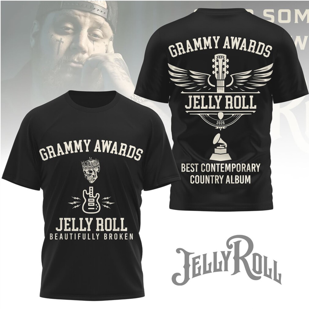 Jelly Roll Grammy Awards 2026 Beautifully Broken Vintage Graphic Concert Fan T Shirt Jelly Roll Grammy Awards 2026 Beautifully Broken Vintage Graphic Concert Fan T Shirt