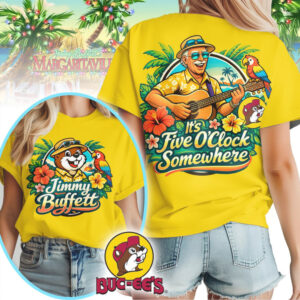Jimmy Buffett Buc ee's Five O'Clock Somewhere Vintage Tropical Parrot T Shirt
