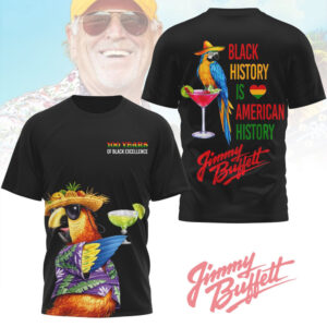 Jimmy Buffett History Month Parrot American History Excellence Tribute Music Fan T Shirt