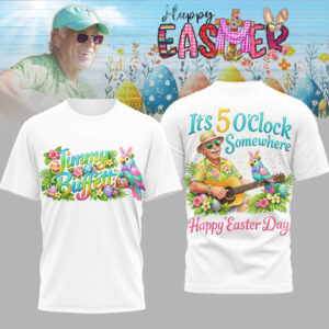 Jimmy Buffett It’s 5 O’Clock Somewhere Happy Easter Day Tropical Parrot T Shirt Jimmy Buffett It’s 5 O’Clock Somewhere Happy Easter Day Tropical Parrot T Shirt