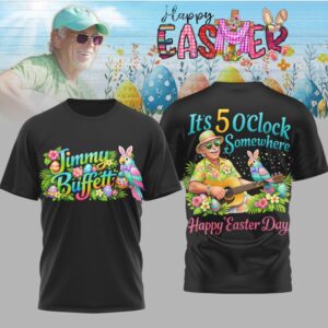 Jimmy Buffett It’s 5 O’Clock Somewhere Happy Easter Day Tropical Parrot T Shirt