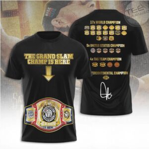 John Cena WWE Grand Slam Champion Farewell Tour 2025 Gold Graphic T Shirt