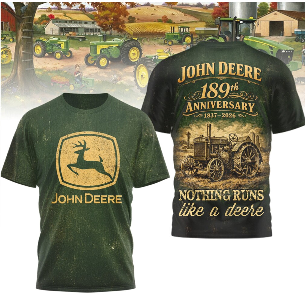 John Deere 189th Anniversary Tractor Classic Farming Heritage tshirt John Deere 189th Anniversary Tractor Classic Farming Heritage tshirt