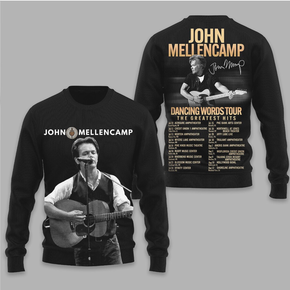 John Mellencamp Dancing Words Tour Concert Fan tshirt John Mellencamp Dancing Words Tour Concert Fan tshirt
