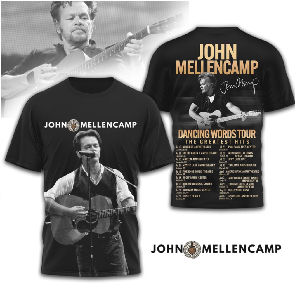 John Mellencamp Dancing Words Tour Concert Fan tshirt John Mellencamp Dancing Words Tour Concert Fan tshirt