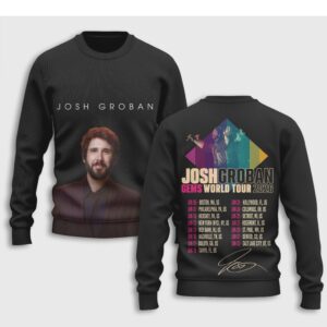 Josh Groban Gems World Tour 2026 Concert Schedule Portrait Graphic T Shirt