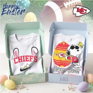 Kansas City Chiefs Snoopy Happy Easter Bunny Ears Nike Logo Football Shirt