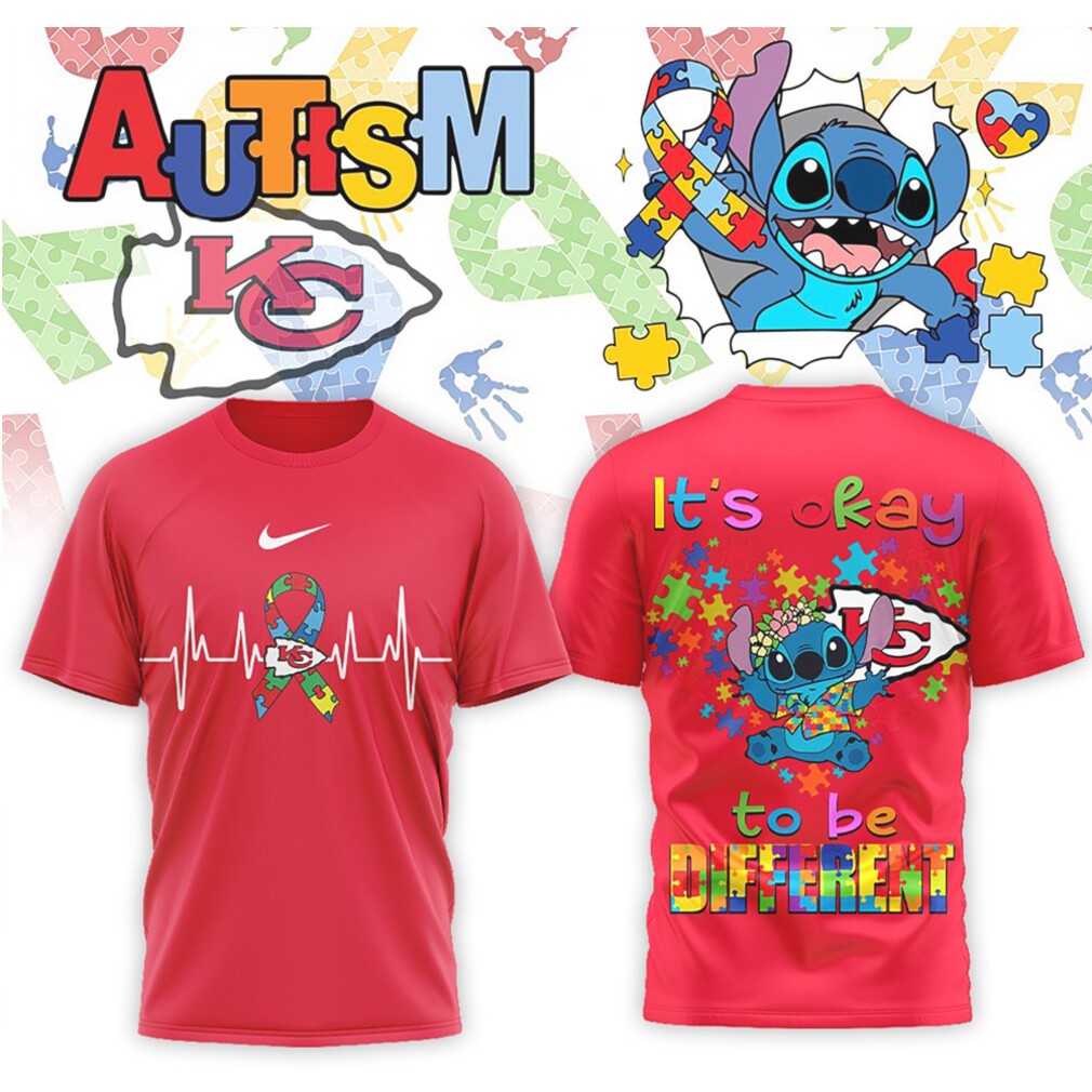 Kansas City Chiefs Stitch Autism Awareness It’s Okay To Be Different Shirt Kansas City Chiefs Stitch Autism Awareness It’s Okay To Be Different Shirt