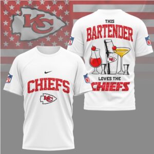 Kansas City Chiefs This Bartender Loves The Chiefs Retro Football Fan T Shirt Kansas City Chiefs This Bartender Loves The Chiefs Retro Football Fan T Shirt
