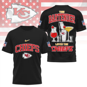 Kansas City Chiefs This Bartender Loves The Chiefs Retro Football Fan T Shirt