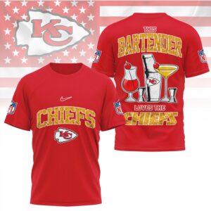 Kansas City Chiefs This Bartender Loves The Chiefs Retro Football Fan T Shirt