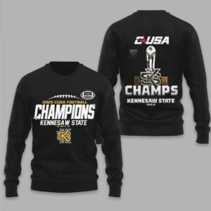 Kennesaw State Owls CUSA Football Champions 2025 Graphic Apparel Collection Hoodie